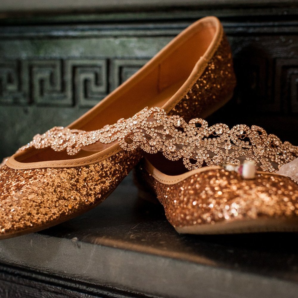 Crystal Flower Sash - ROSE GOLD